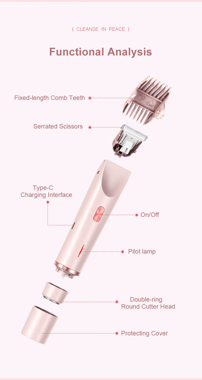 Skin8Co. - Double-Head Trimmer (Versatile Hair Removal)(Rechargable)