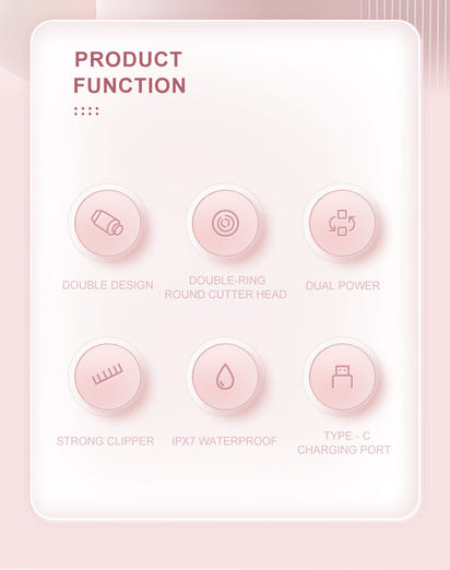 Skin8Co. - Double-Head Trimmer (Versatile Hair Removal)(Rechargable)